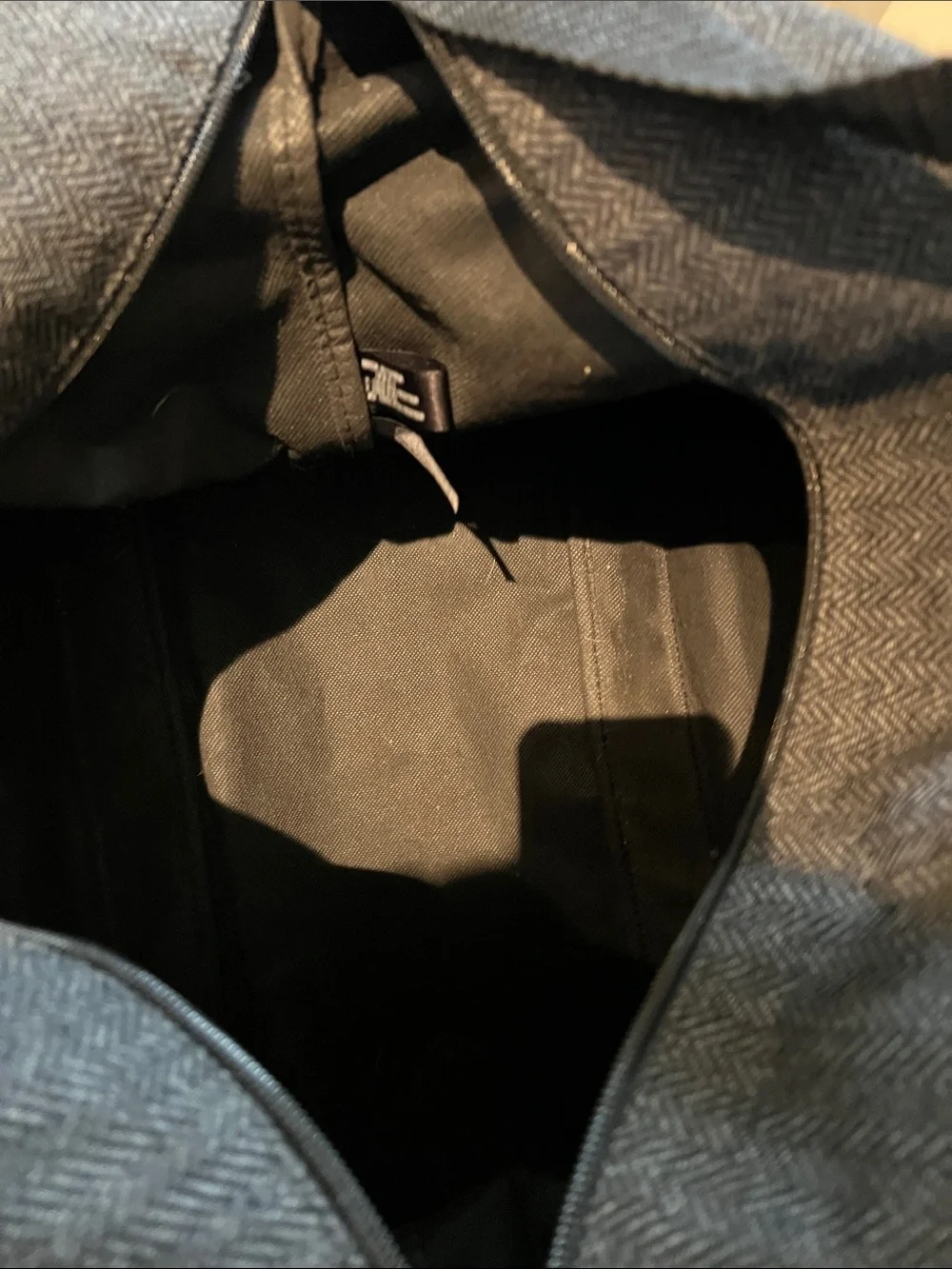 John Varvatos Charcoal Herringbone Travel Bag